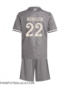 Real Madrid Antonio Rudiger #22 Echipament de Fotbal Replică 2024-25 Copii Treilea (+ Șorturi)